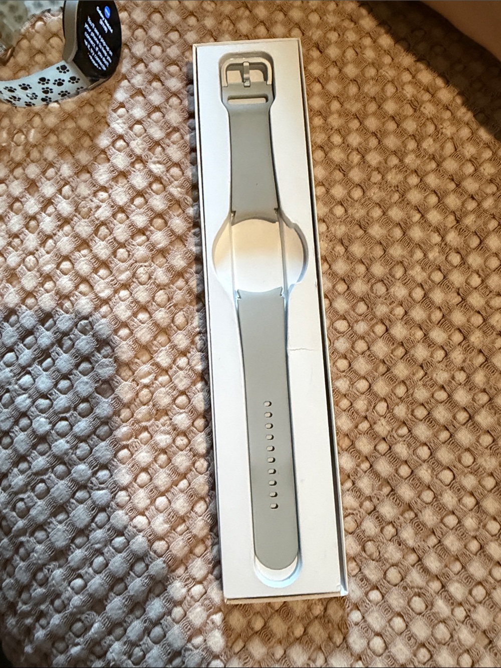 Samsung Silver Smartwatch with White Paw-Print Band - Picture 5 of 8